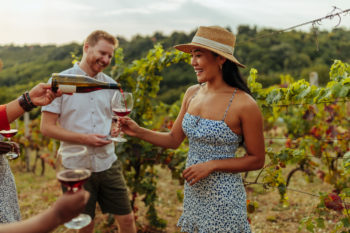 tasting wine outdoors | wineries in Highlands Ranch
